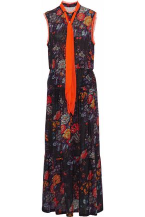 Raquel Allegra Up To 70 Off Us The Outnet Raquel Allegra Prairie Bow Fl Print Silk Gauze Maxi Dress