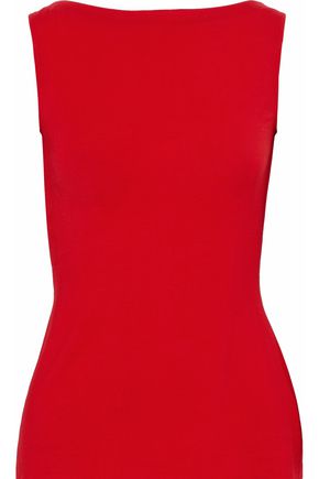 BAILEY44 WOMAN LACE-UP JERSEY TOP RED,GB 14693524283306629