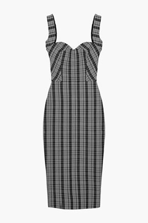 Victoria Beckham Up To 70 Off Gb The Outnet Victoria Beckham Checked Woven Dress