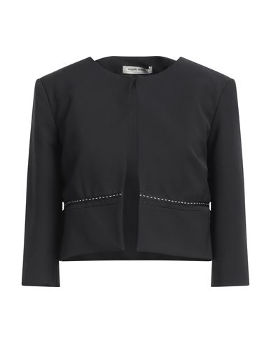 Angelo Marani Woman Suit jacket Black Size 10 Polyester, Elastane