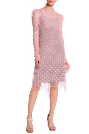 Nina Ricci Up To 70 Off At The Outnet Nina Ricci Embroidered Point D Esprit And Corded Lace Dress