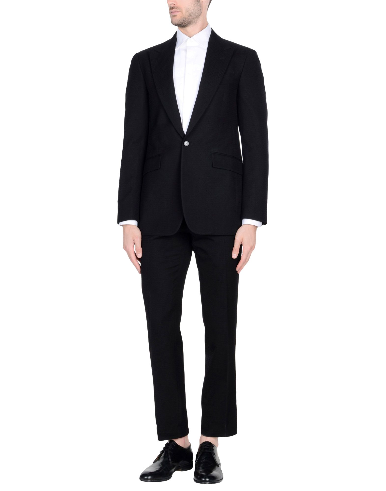 《送料無料》CARLO PIGNATELLI OUTSIDE メンズ スーツ ブラック 48 バージンウール 100%