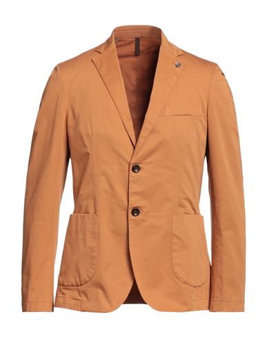 Laboratori Italiani Man Suit jacket Khaki Size 40 Cotton, Elastane