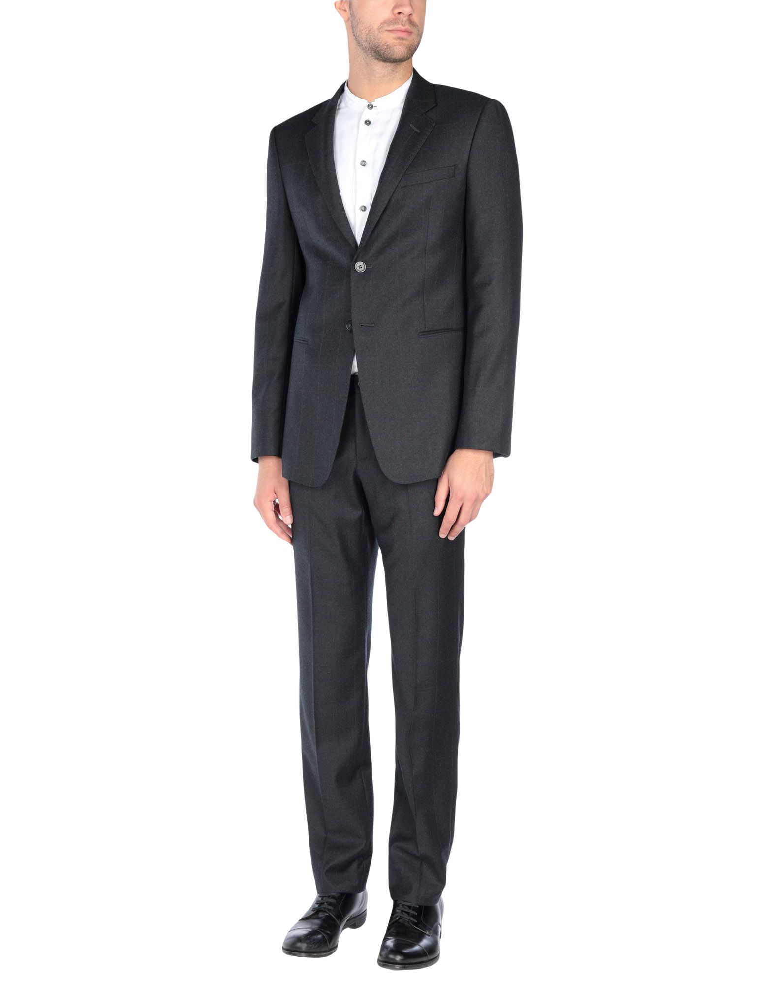 《送料無料》EMPORIO ARMANI メンズ スーツ スチールグレー 50 バージンウール 100%