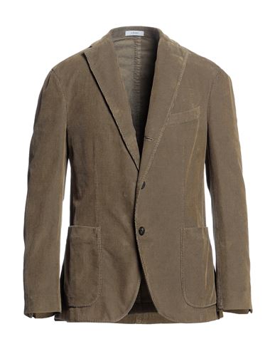 Boglioli Man Suit Jacket Dark Green Size 40 Cotton, Elastane
