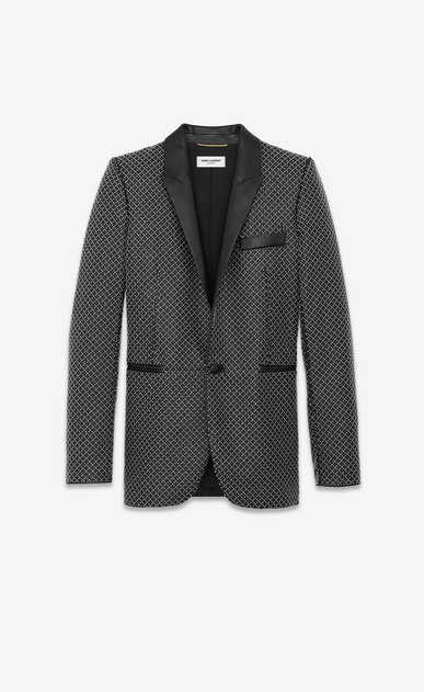 SAINT LAURENT Classic Jackets Femme blazer en agneau brodé de studs a_V4