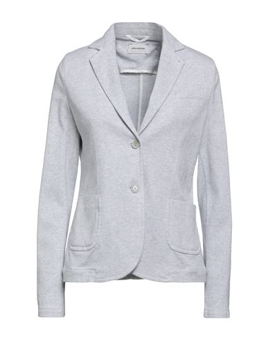 Woman Blazer Light grey Size 12 Cotton