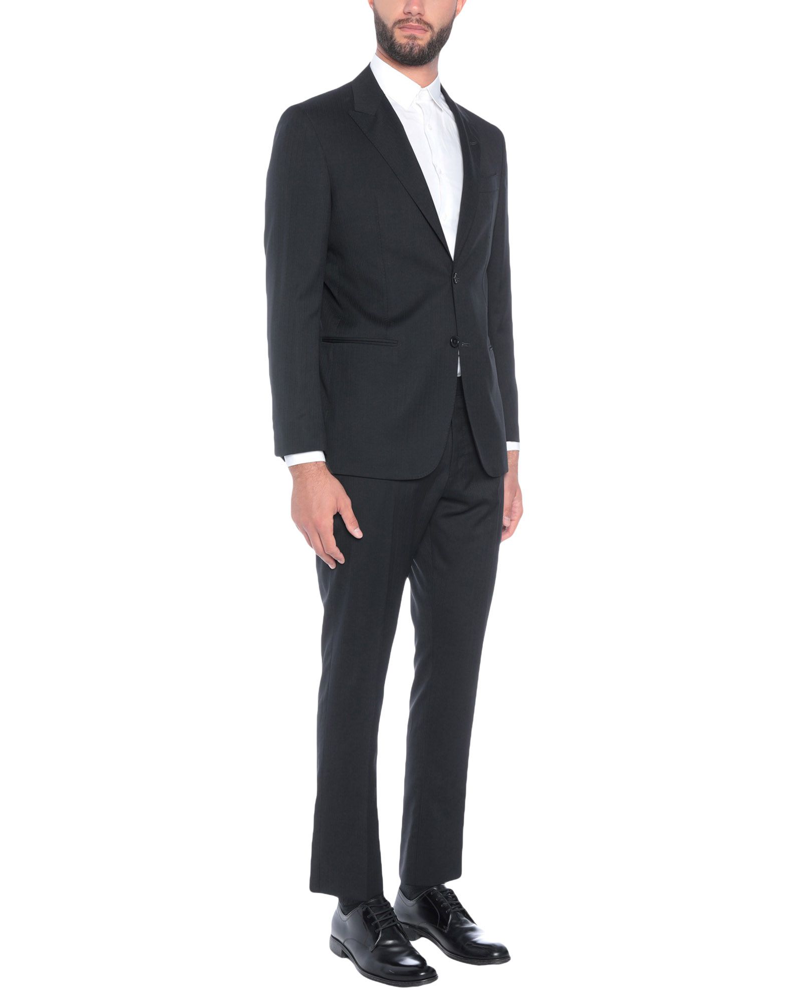 《送料無料》RIVIERA Milano メンズ スーツ ブラック 54 スーパー150 ウール 100%