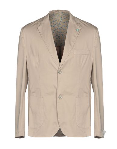 Barbati Man Blazer Beige Size 44 Cotton, Elastane In Neutral