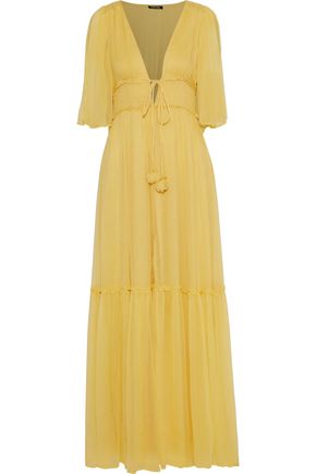 Love Sam Up To 70 Off Gb The Outnet Love Sam Sayo Shirred Georgette Maxi Dress