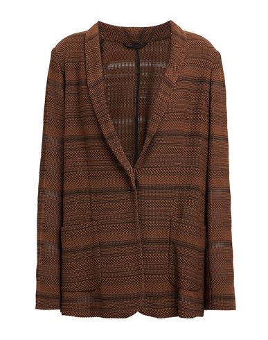 Woman Blazer Brown Size 10 Polyamide, Viscose, Polyester