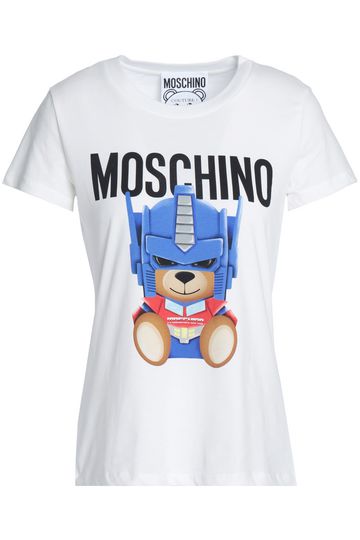 Printed cotton-jersey T-shirt | MOSCHINO | Sale up to 70% off | THE OUTNET