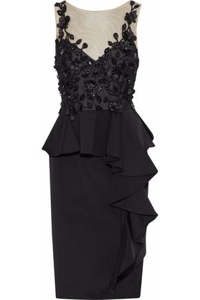 marchesa notte ruffled tulle gown