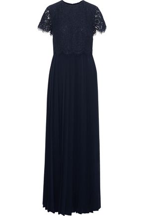 Layered corded lace and chiffon gown | MIKAEL AGHAL | Sale up to 70% ...