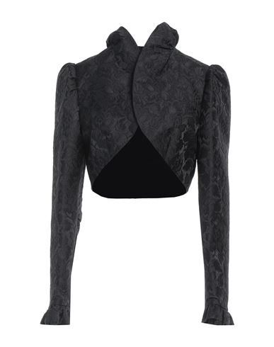 Woman Blazer Black Size 10 Polyester, Silk, Acrylic