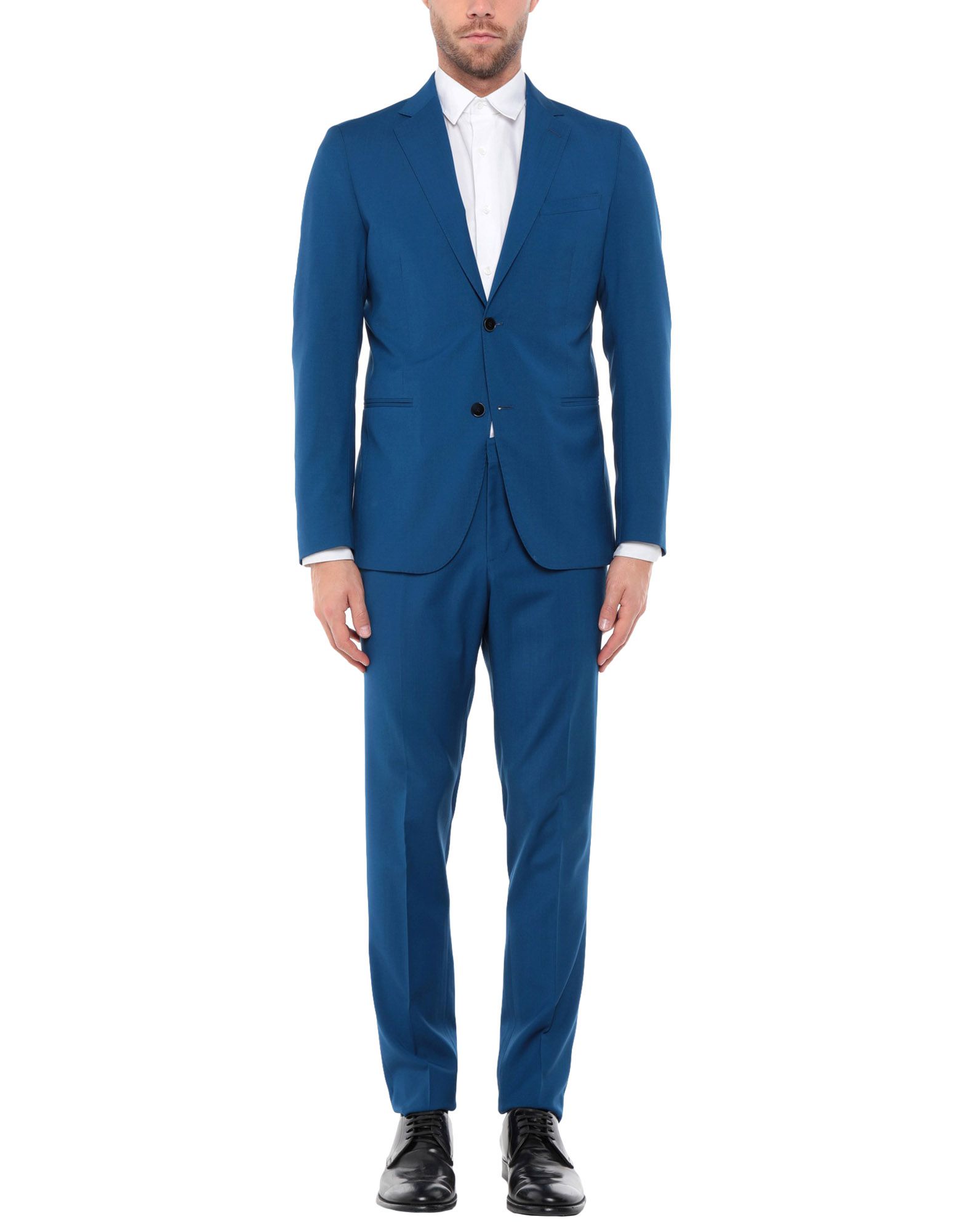 《送料無料》0909 FATTO IN ITALIA メンズ スーツ ブルー 50 ウール 100%