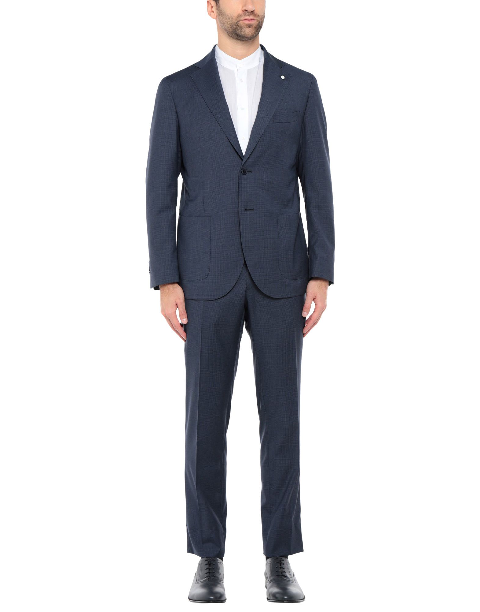 《送料無料》LUIGI BIANCHI Mantova メンズ スーツ ダークブルー 50 スーパー120 ウール 100%