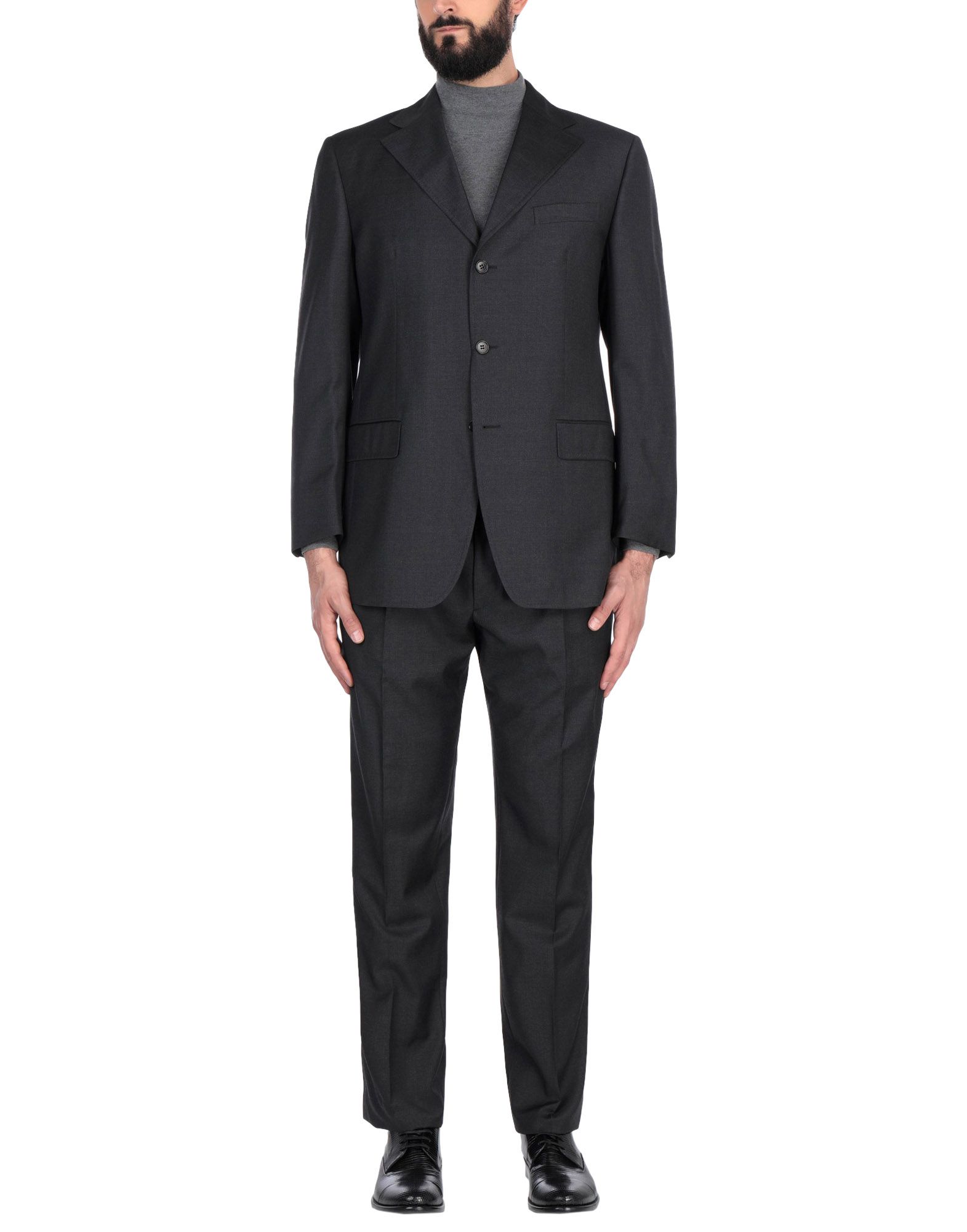 《送料無料》CANTARELLI メンズ スーツ スチールグレー 48 バージンウール 100%