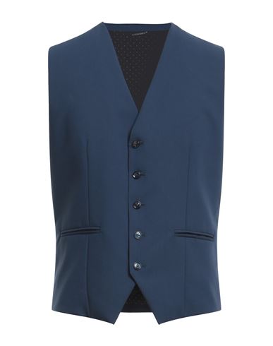 Man Tailored Vest Midnight blue Size 40 Polyester, Viscose, Elastane