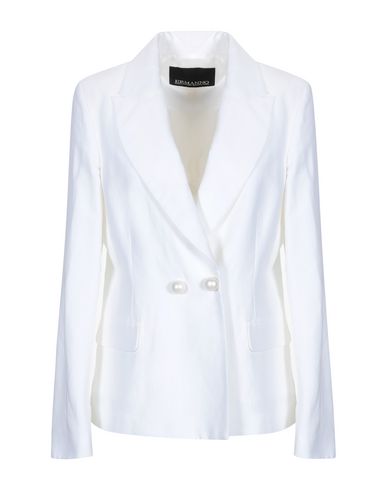 Ermanno Di Ermanno Scervino Woman Blazer White Size 8 Viscose, Linen, Cotton