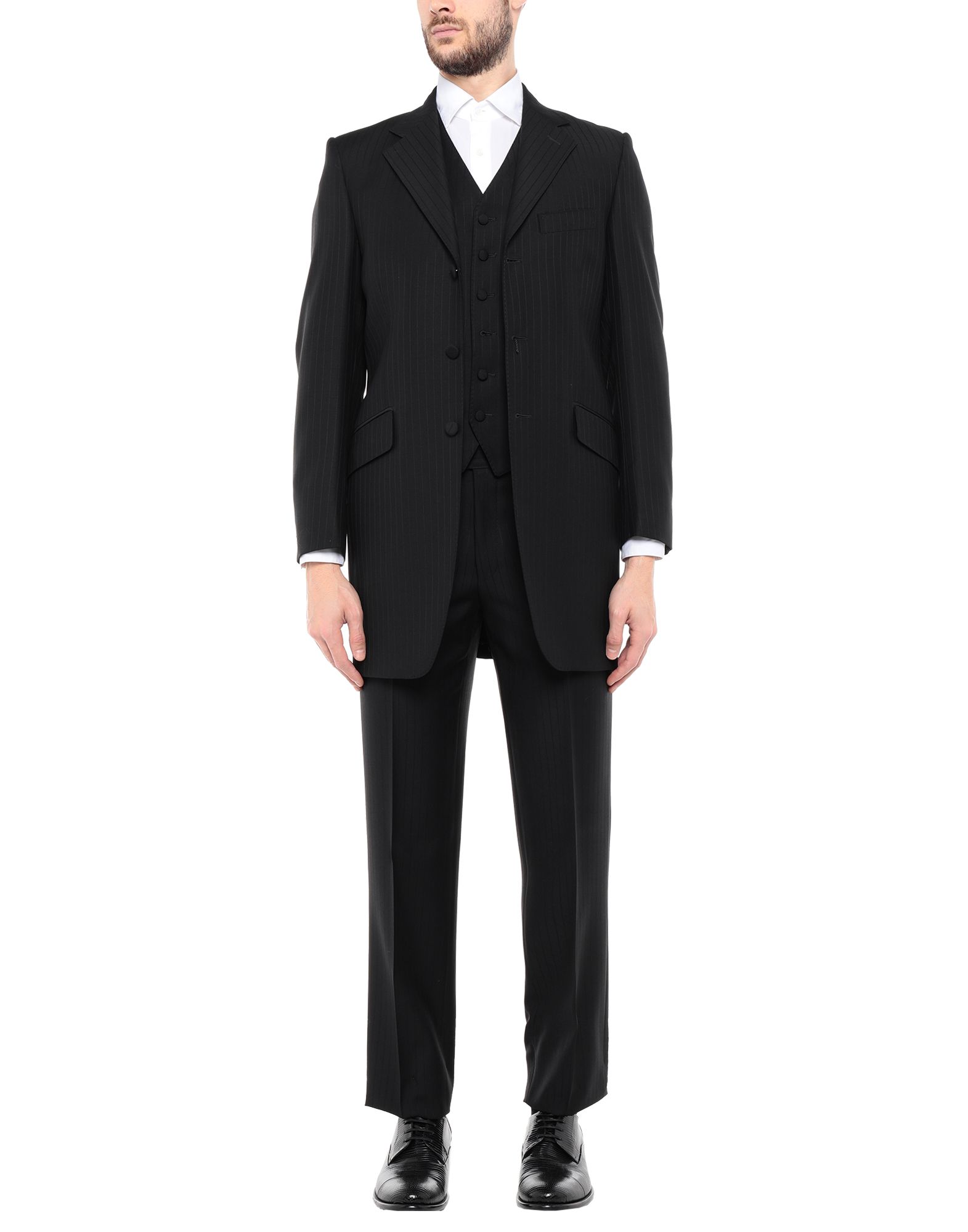 《期間限定セール中》REGINA SCHRECKER メンズ スーツ ブラック 48 ウール 100%