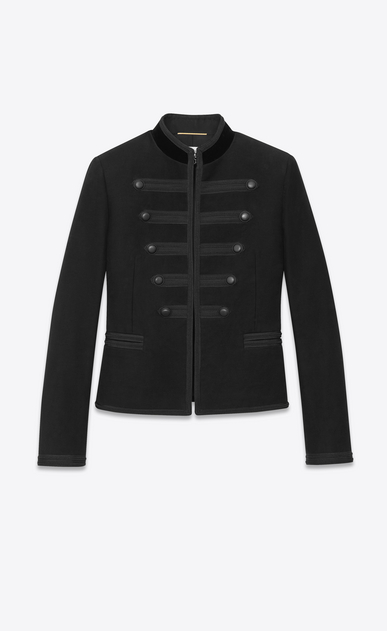 Black officer jacket with passementerie braiding