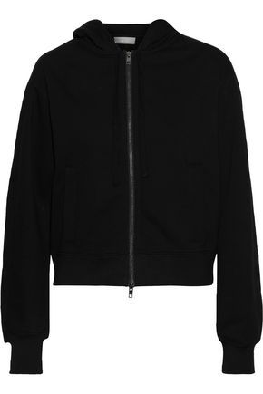UPC 400530000189 product image for Vince. Woman French Cotton-blend Terry Hoodie Black Size L | upcitemdb.com
