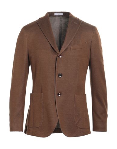 Boglioli Man Suit Jacket Brown Size 48 Cotton