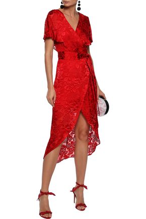 alice and olivia darva wrap dress