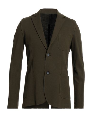 Original Vintage Style Man Blazer Military Green Size 42 Cotton, Polyester