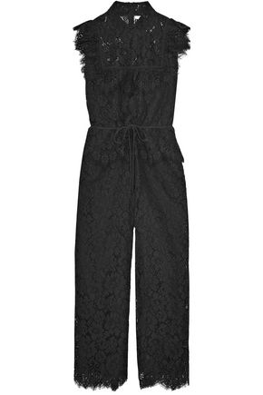 GANNI Ruffled corded lace jumpsuit