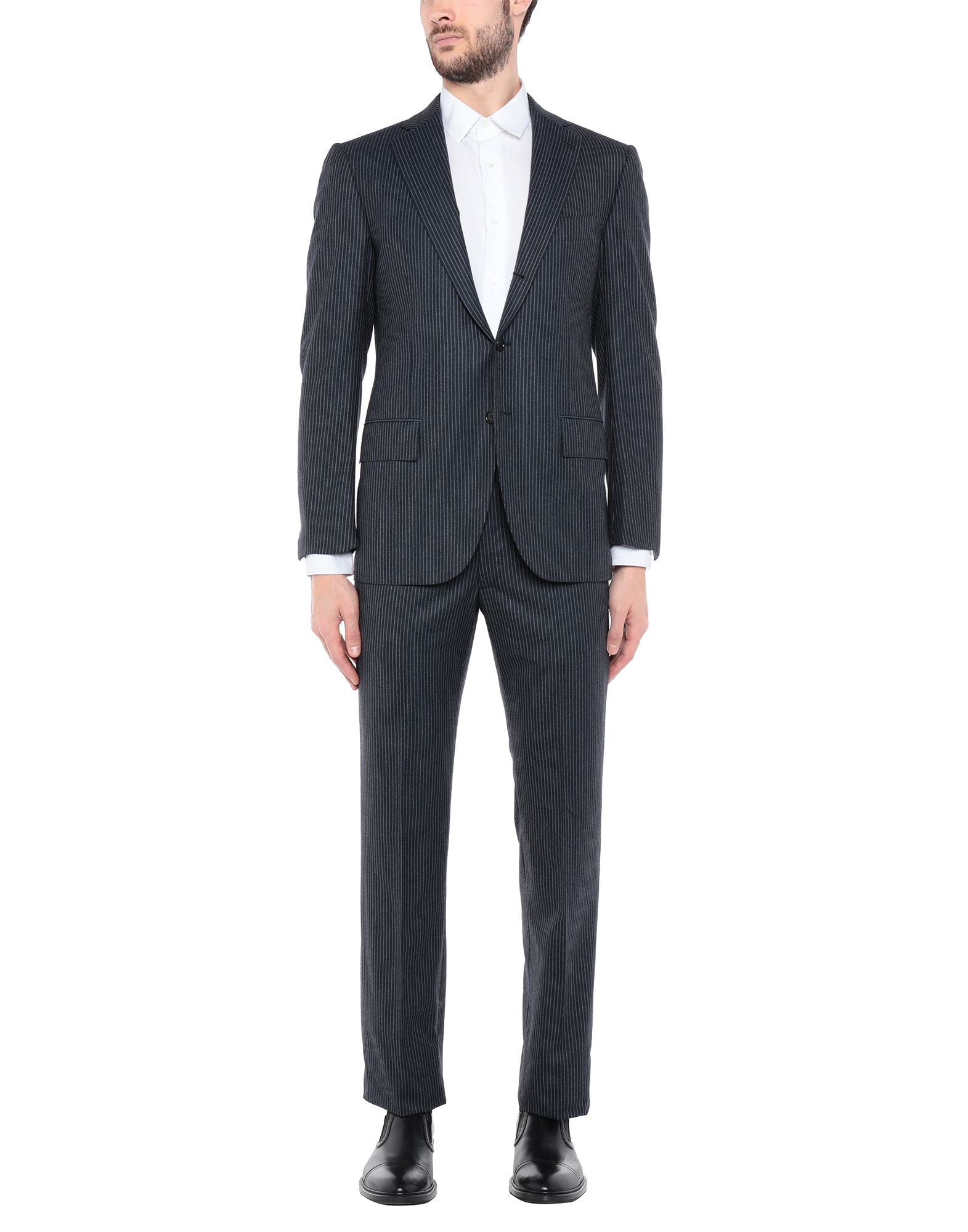 《送料無料》CESARE ATTOLINI メンズ スーツ ブルーグレー 48 スーパー120 ウール 100%