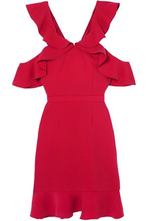 RACHEL ZOE Womens Coral Ruffled Spaghetti Strap Sweetheart Neckline Above The Knee Blouson Dress main image 1