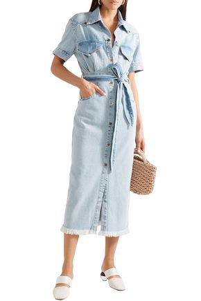 nanushka rita belted midi dress