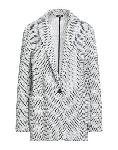 Hanita Woman Suit jacket White Size 12 Polyester, Nylon, Elastane