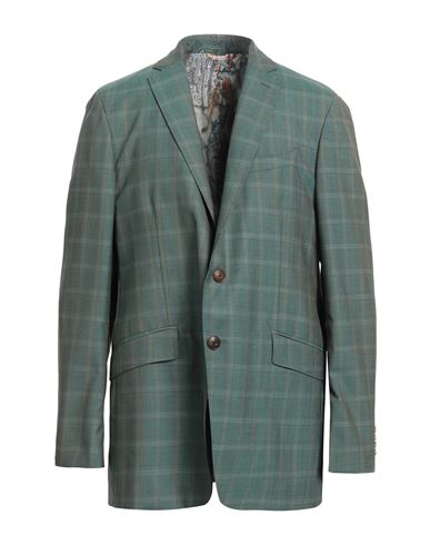 Man Blazer Green Size 46 Wool