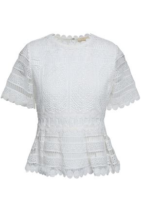 white lace peplum