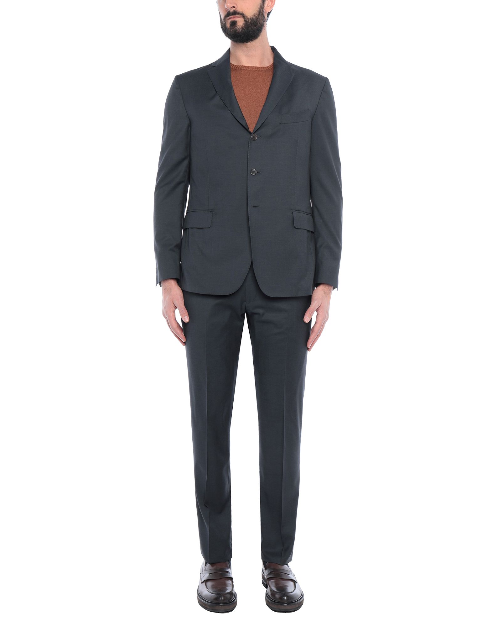 《セール開催中》GI CAPRI メンズ スーツ 鉛色 56 バージンウール 100%