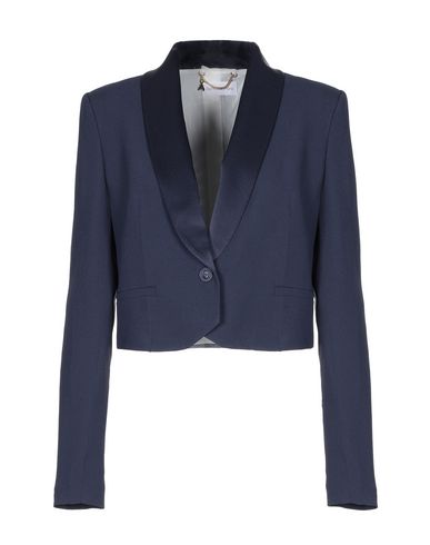 Patrizia Pepe Woman Suit jacket Midnight blue Size 10 Acetate, Viscose