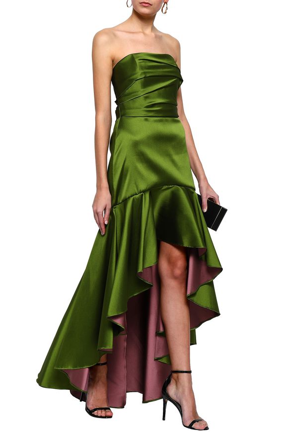 Strapless ruched duchesse-satin gown | Sale up to 70% off | THE OUTNET