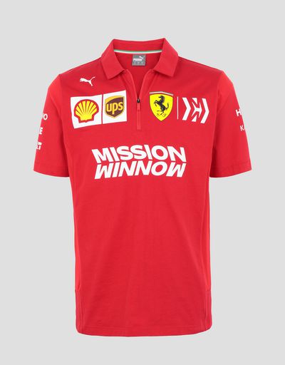 Scuderia Ferrari Online Store - Scuderia Ferrari 2019 Replica men's polo shirt - Short Sleeve Polos