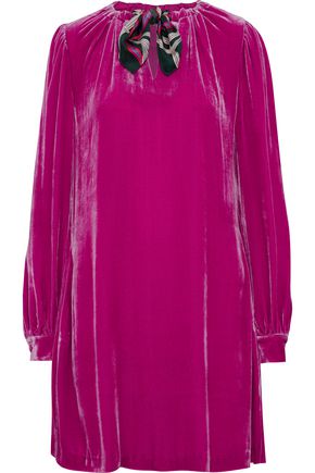 diane von furstenberg velvet mini dress