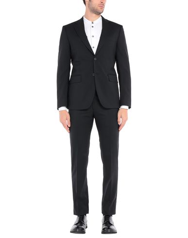 Man Suit Black Size 38 Virgin Wool, Lycra