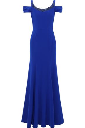 Marchesa Notte Up To 70 Off Us The Outnet Marchesa Notte Cold Shoulder Embellished Cady Gown