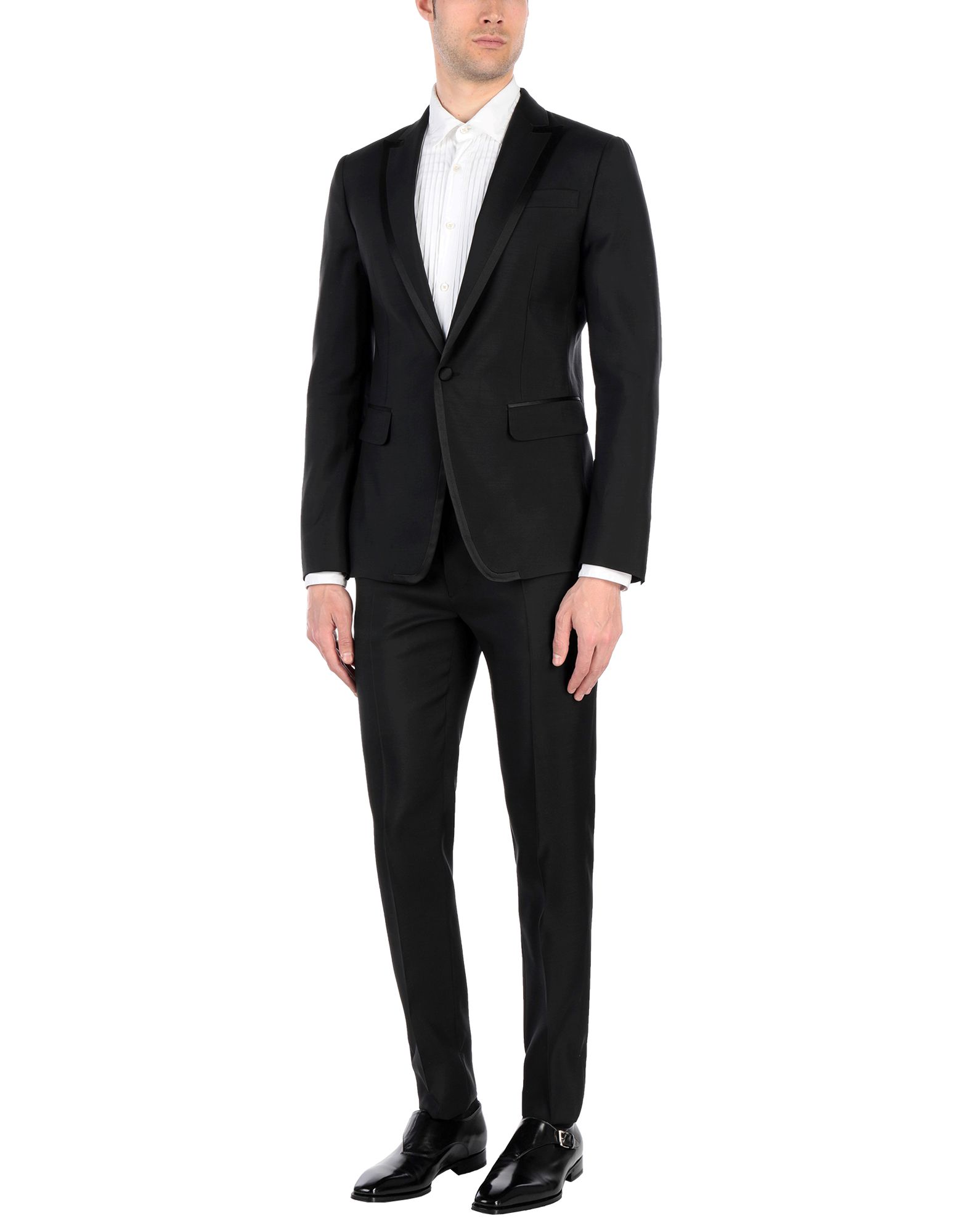 Shop Dsquared2 Man Suit Black Size 44 Virgin Wool, Silk