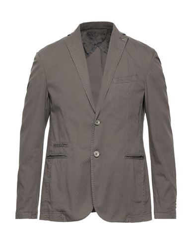 Barbati Man Suit Jacket Khaki Size 38 Cotton, Elastane In Beige