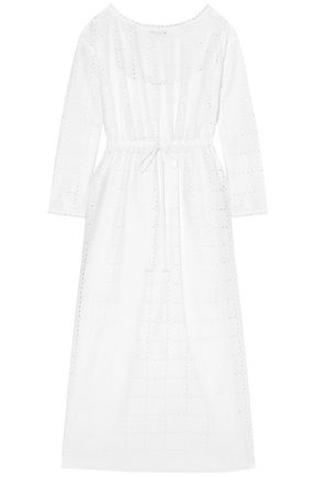 SONIA RYKIEL Broderie anglaise cotton midi dress