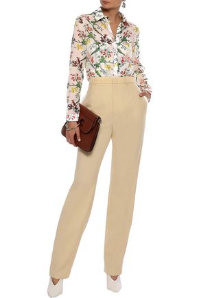 Click to view more detailed imagery on our partner's website Erdem Cecilia Printed Cotton-gauze Shirt In Off-white