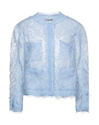 Ermanno Scervino Woman Jacket Sky Blue Size 10 Polyester, Polyamide In Blue