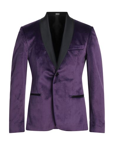 Alessandro Dell'acqua Man Suit Jacket Purple Size 44 Polyester